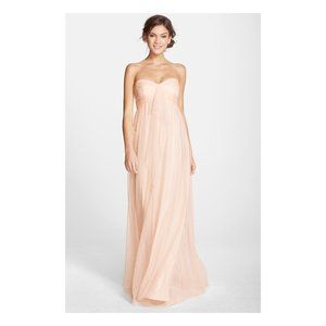 $310 AMSALE DRAPE STRAPLESS TULLE GOWN BELINI WEDDING BRIDESMAID PAGEANT